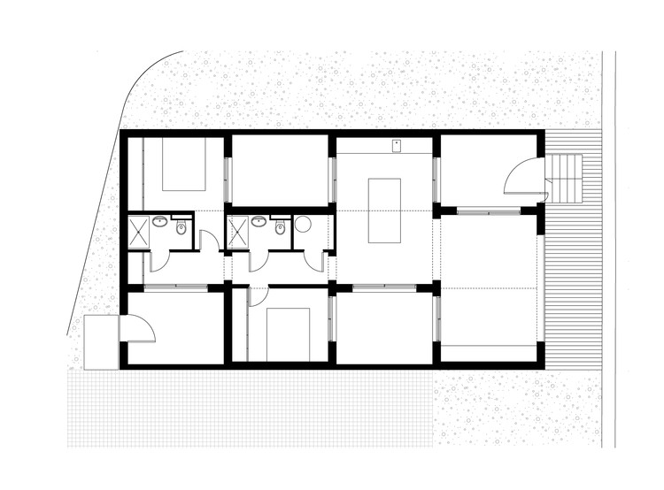 Desain rumah kost luas 100m