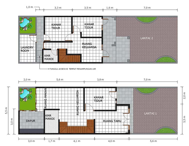 Depan lebar lantai terbaik ivana ibu bsd selatan tangerang jasa arsitek tampak emporioarchitect