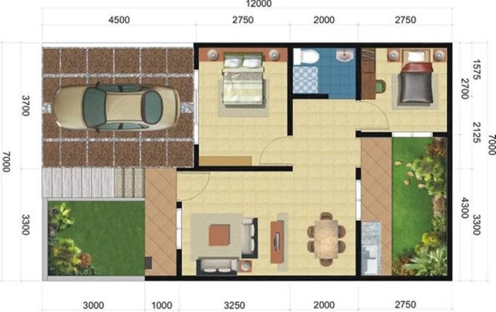 Desain rumah kpr type 29 60