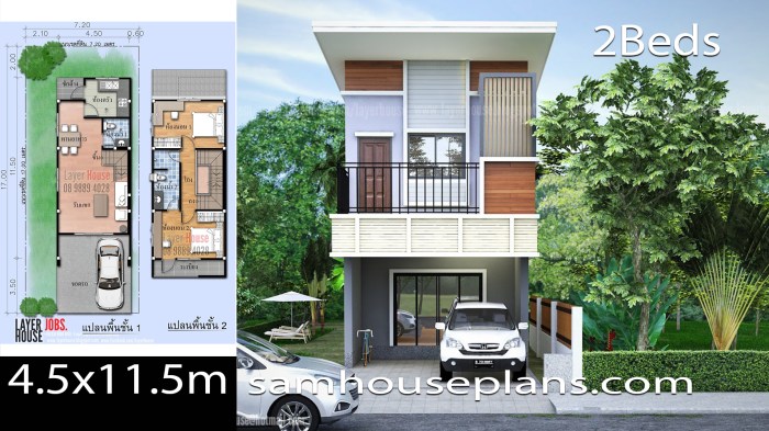 Desain rumah lahan lebar 5m